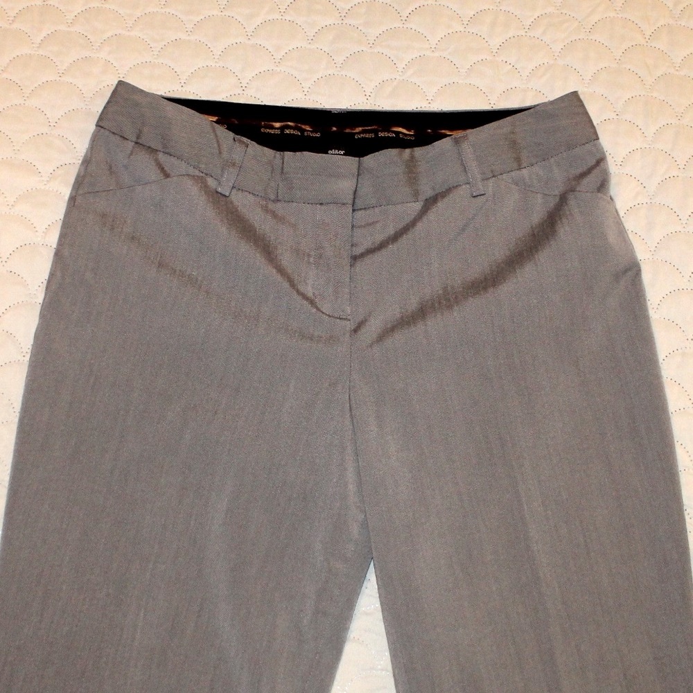 Express Editor Pants In Shimmery Gray Color; Size… - image 3